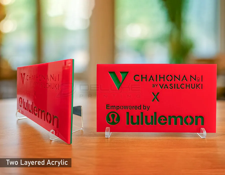 Acrylic Table Top Signage